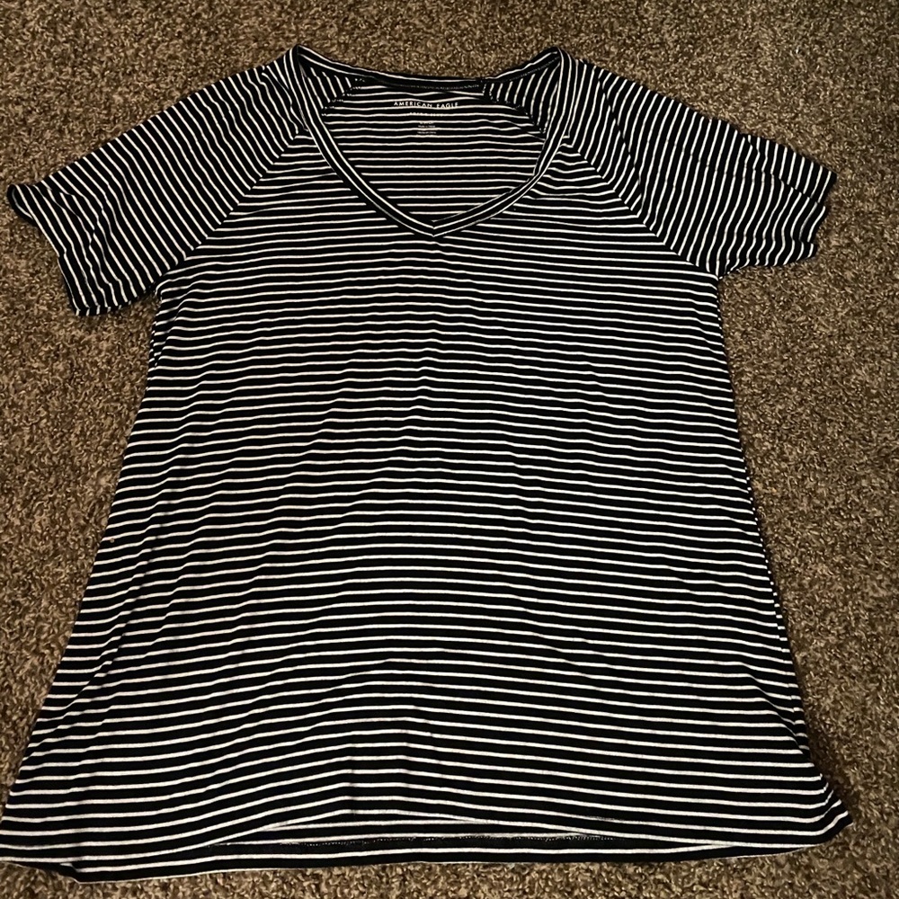 american eagle striped shirt (juniors)